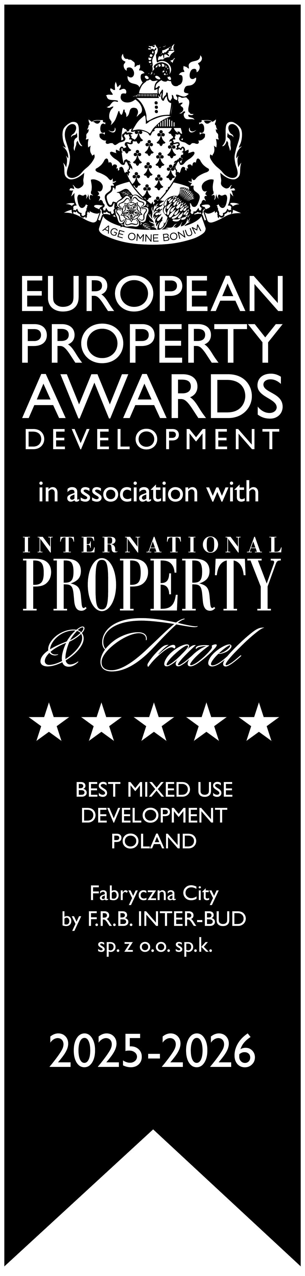 Fabryczna City – European Property Awards 2025–2026, 5-Star Winner – Poland